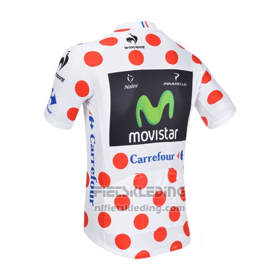 2013 Fietskleding Movistar Lider Wit en Rood Korte Mouwen en Koersbroek